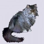 Digital pet painting of a cat named Professor TJ